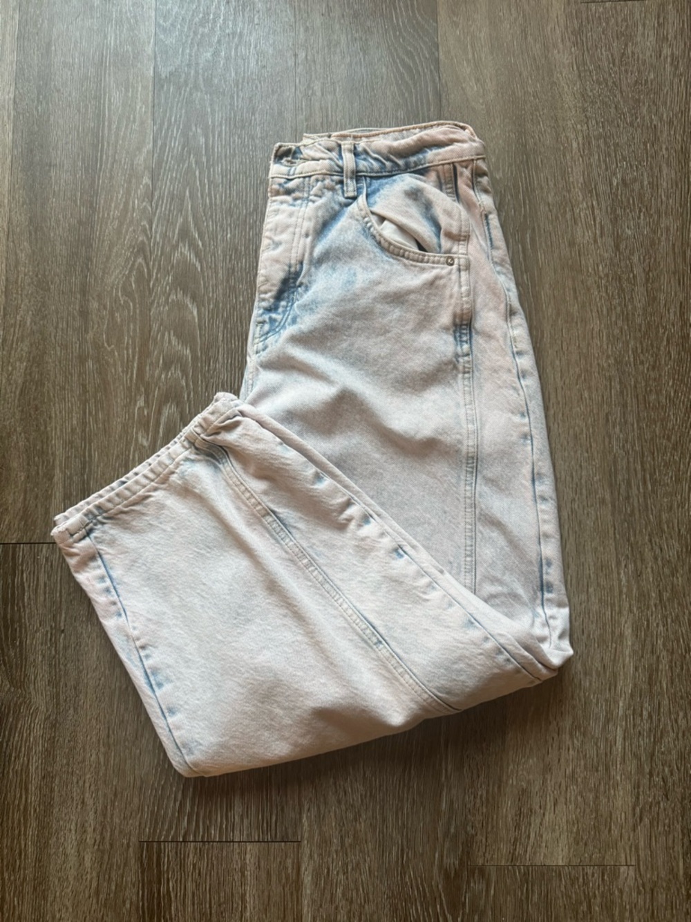 Free People Cotton Candy Barrell Jeans